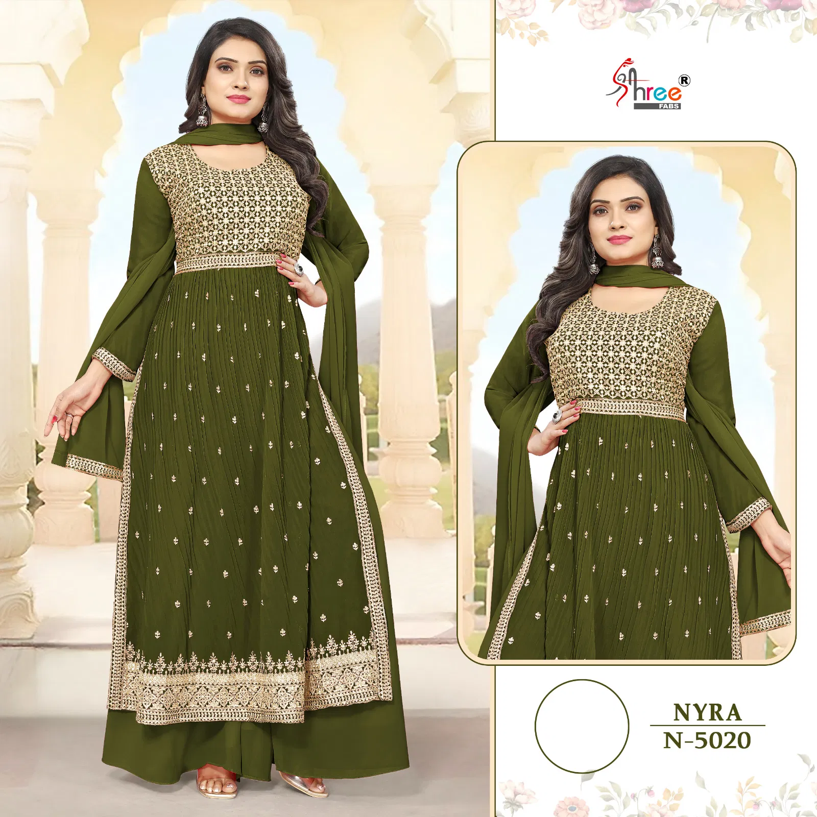 Dno 5020 By Shree fab Color Set Georgtte Suits Catalog